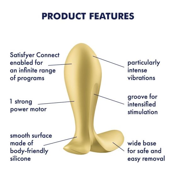 Satisfyer Intensity Plug análvibrátor (arany) (APP-os)