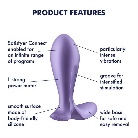 Satisfyer Intensity Plug análvibrátor (lila) (APP-os)