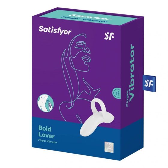 Satisfyer Bold Lover ujjra húzható vibrátor (fehér).