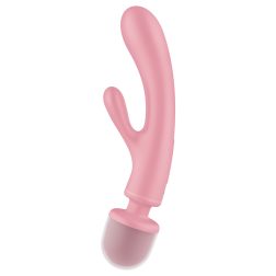   Satisfyer Triple Lover három motoros, klitoriszágas vibrátor és masszírozó (rózsaszín)