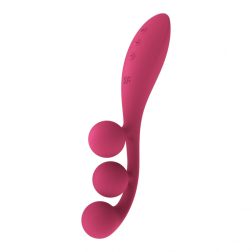 Satisfyer Tri Ball 1. három motoros, flexibilis vibrátor (piros).