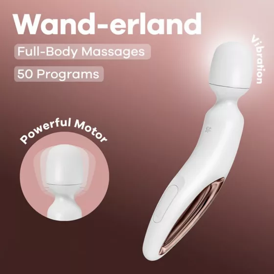 Satisfyer – Wand-erland masszírozógép (fehér-rózsaarany)