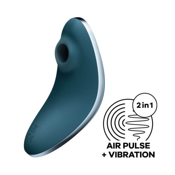 Satisfyer Vulva Lover 1. léghullámos csiklóizgató, vibrációval (kék)