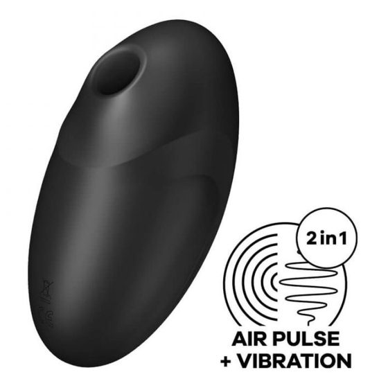 Satisfyer Vulva Lover 3. léghullámos csiklóizgató, vibrációval (fekete)