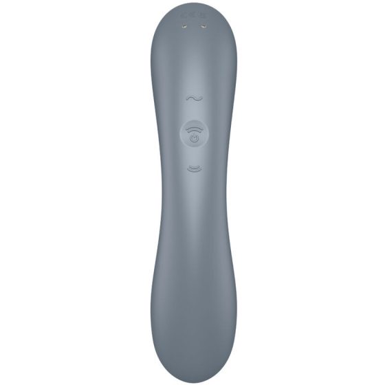 Satisfyer Curvy Trinity 1. vibrátor, léghullámos csiklóizgatóval (szürke).