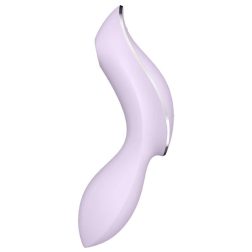   Satisfyer Curvy Trinity 2. vibrátor, léghullámos csiklóizgatóval (lila)