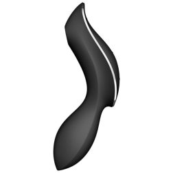   Satisfyer Curvy Trinity 2. vibrátor, léghullámos csiklóizgatóval (fekete)