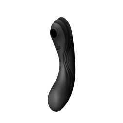   Satisfyer Curvy Trinity 4. vibrátor, léghullámos csiklóizgatóval (fekete)