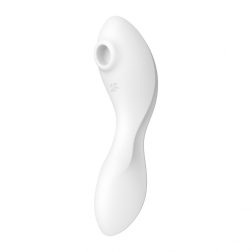  Satisfyer Curvy Trinity 5. vibrátor, léghullámos csiklóizgatóval (fehér) (APP-os)