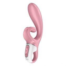   Satisfyer Hug Me kétmotoros csiklóágas vibrátor (rózsaszín) (APP-os)