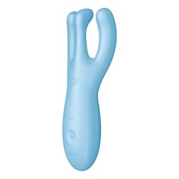 Satisfyer Threesome 4  csiklóvibrátor (kék) (APP-os)