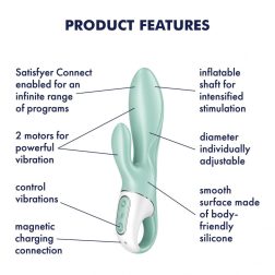   Satisfyer Air Pump 5+ klitoriszágas vibrátor, pumpa funkcióval (APP-os)