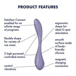 Satisfyer G-Spot Flex 5+ g-pont vibrátor (lila) (APP-os)