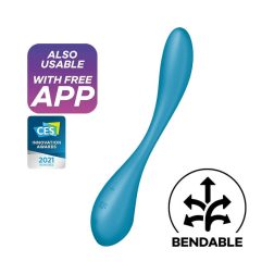 Satisfyer G-Spot Flex 5+ g-pont vibrátor (kék) (APP-os)