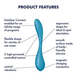 Satisfyer G-Spot Flex 5+ g-pont vibrátor (kék) (APP-os)