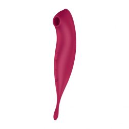   Satisfyer Twirling Pro+ léghullámos csiklóizgató, fókusz típusú vibrátorral (piros) (APP-os)