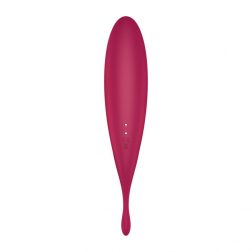   Satisfyer Twirling Pro+ léghullámos csiklóizgató, fókusz típusú vibrátorral (piros) (APP-os)
