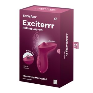 Satisfyer Exciterrr vibrációs csiklóizgató, mozgó golyócskával (piros)