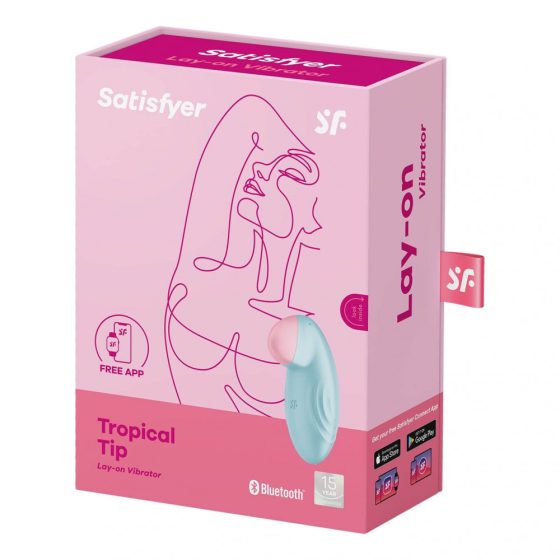 Satisfyer Tropical Tip vibrációs csikóizgató (kék) (APP-os)