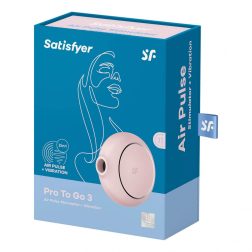   Satisfyer Pro To Go 3. léghullámos csiklóizgató, vibrációval (rózsaszín)