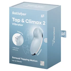 Satisfyer – Tap & Climax 2. csiklóizgató, vibrációval, pulzációval (kék)