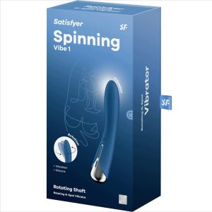 Satisfyer Spinning Vibe 1. vibrátor, rotáló fejrésszel (kék)