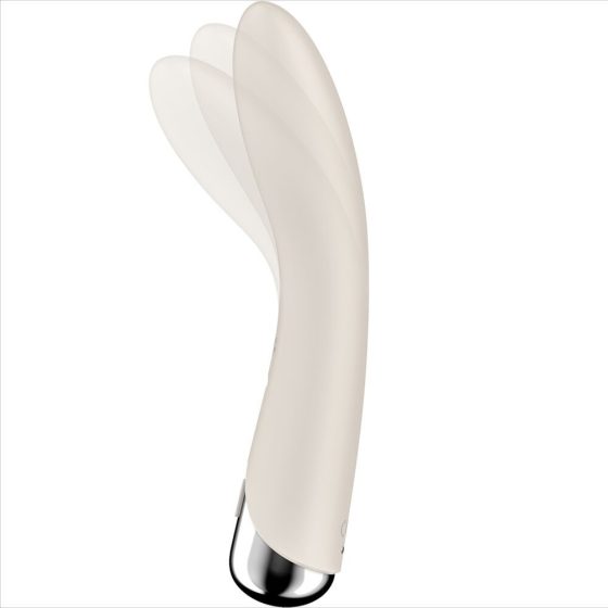 Satisfyer Spinning Vibe 1. vibrátor, rotáló fejrésszel (bézs)