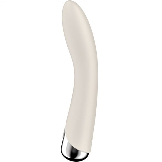 Satisfyer Spinning Vibe 1. vibrátor, rotáló fejrésszel (bézs)