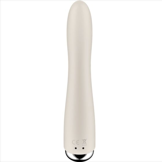 Satisfyer Spinning Vibe 1. vibrátor, rotáló fejrésszel (bézs)