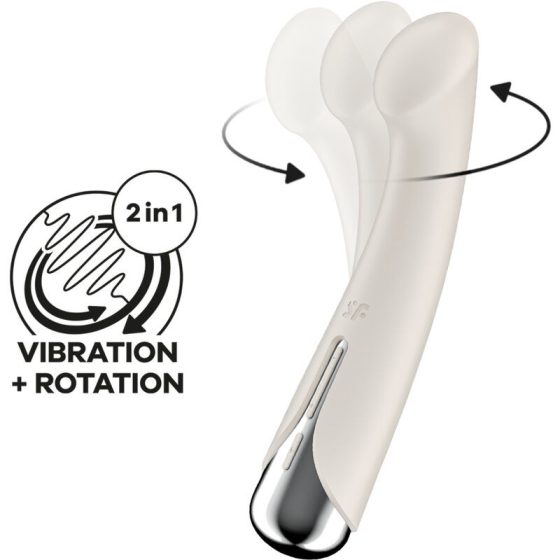 Satisfyer Spinning Vibe 1. vibrátor, rotáló fejrésszel (bézs)