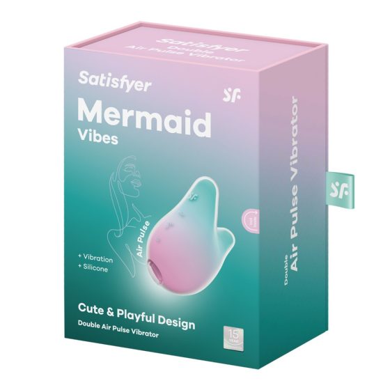 Satisfyer Mermaid léghullámos csiklóizgató, vibrációval (pink/zöld)