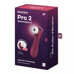   Satisfyer Pro 2. léghullámos csiklóizgató, vibrációval (bordó) (3. generációs)
