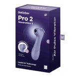   Satisfyer Pro 2. léghullámos csiklóizgató, vibrációval (lila) (3. generációs)