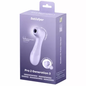 Satisfyer Pro 2. léghullámos csiklóizgató, vibrációval (lila) (3. generációs)