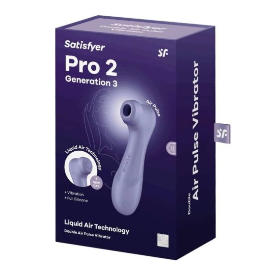 Satisfyer Pro 2. léghullámos csiklóizgató, vibrációval (lila) (3. generációs)