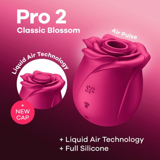 Satisfyer Pro 2 Classic Blossom léghullámos és pulzációs csiklóizgató (rózsaszín)