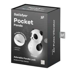 Satisfyer Pocket Panda léghullámos csiklóizgató, vibrációval