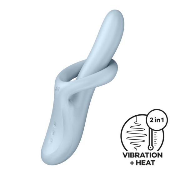 Satisfyer Heat Flex 4 vibrátor, melegítő funkcióval, rotációval (kék)