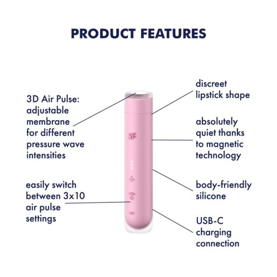 Satisfyer Naughty Kiss léghullámos csiklóizgató