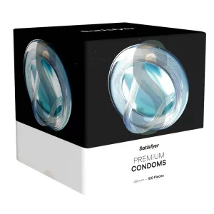 Satisfyer Premium Condoms 49. - 100 db egyedi méretű óvszer (49 mm - S méret)