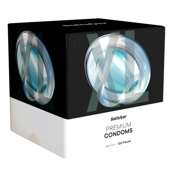 Satisfyer Premium Condoms 60. - 100 db egyedi méretű óvszer (60 mm - XL méret)