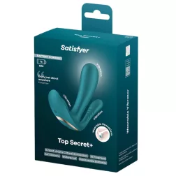   Satisfyer – Top Secret+ hárommotoros vibrátor (zöld - elemes)