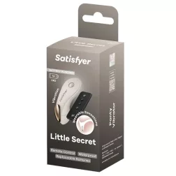   Satisfyer – Little Secret alsóba helyezhető, viselhető vibrátor, távirányítóval (fehér - elemes)