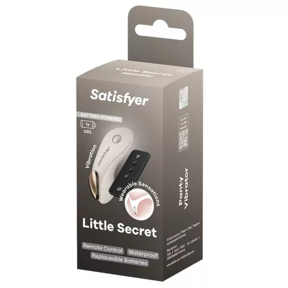 Satisfyer – Little Secret alsóba helyezhető, viselhető vibrátor, távirányítóval (fehér - elemes)