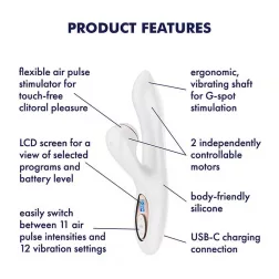   Satisfyer – Pro + g-pont vibrátor, léghullámos klitoriszággal (2. generációs)
