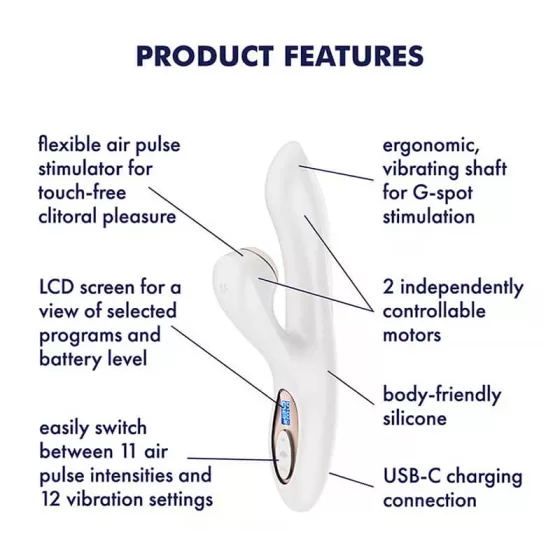 Satisfyer – Pro + g-pont vibrátor, léghullámos klitoriszággal (2. generációs)