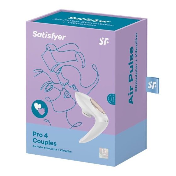 Satisfyer Pro 4 Couples, párvibrátor, léghullámos klitorisz izgatóval