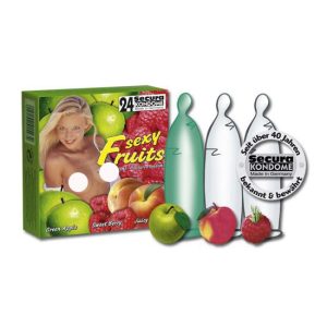 Secura Sexy Fruits 24 db gyümölcsízű óvszer !MEGSZŰNT TERMÉK!