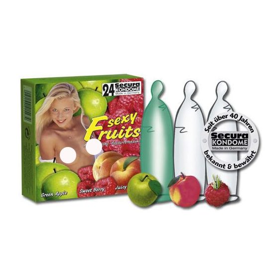 Secura Sexy Fruits 24 db gyümölcsízű óvszer