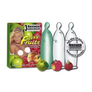 Secura Sexy Fruits 3 db gyümölcsízű óvszer